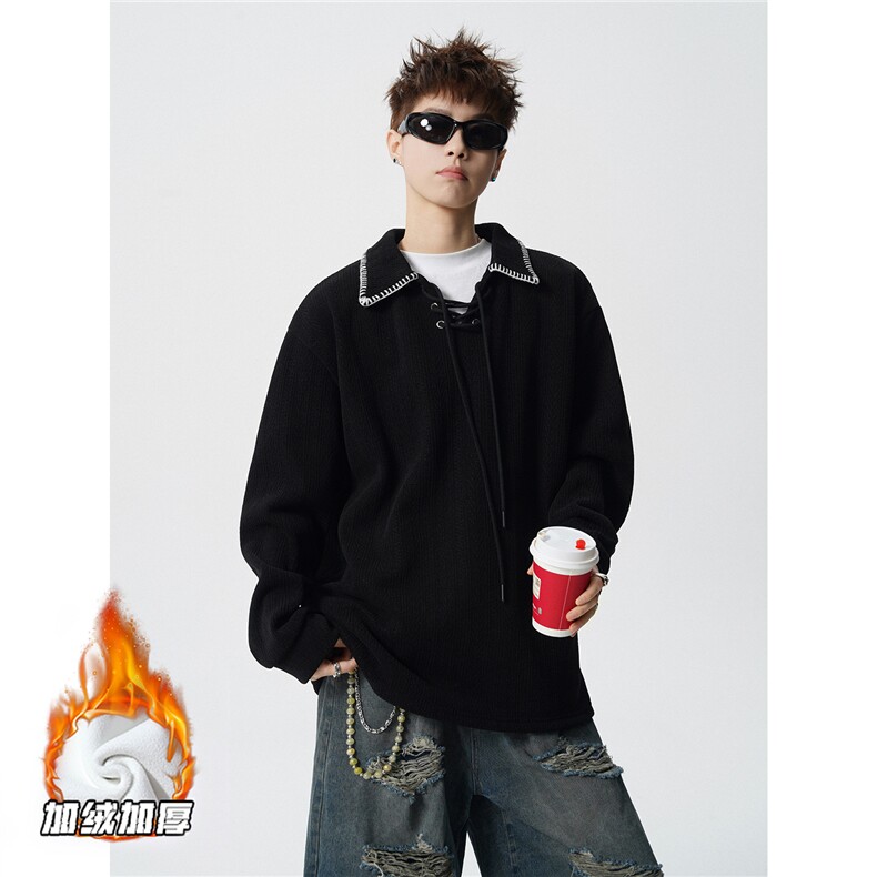 T1016JR-P48特控88大码麦穗条加绒加厚个性卫衣,男装卫衣,电商D232