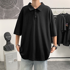 气质五分袖慵懒日系潮流POLO衫男休闲ins流行新款夏季 T334-P30，男装T恤，星座512-2