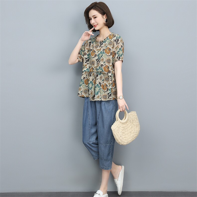 2023夏季新款时尚气质宽松显瘦休闲舒适潮流两件套,女装套装/套裙,独衣靓