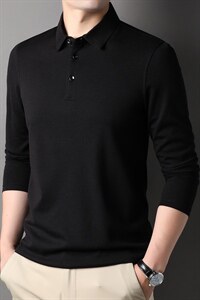 D66192钱塘2020-2中年男士时尚休闲简约百搭长袖T恤数据好P92图片