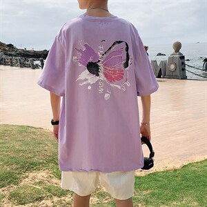 图案已注册港风日系休闲情侣潮大码风短袖T恤DT746F25控39，男装T恤，星座227-7