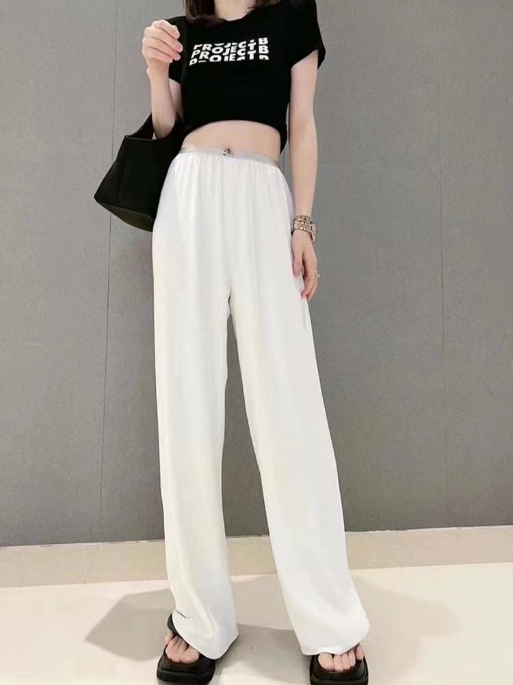 2025夏季新款女裤冰冰凉凉垂感好,女装休闲裤,东正羊绒
