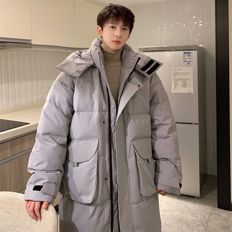 羽绒服新款男冬季港风宽松长款白鸭绒外套YR905-P180(控价238）图片