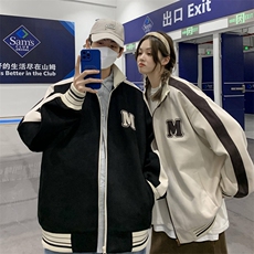 外套男女2023新款秋季潮流百搭宽松棒球服情侣夹克上衣JK0295-P90，男装夹克，星座308B-2
