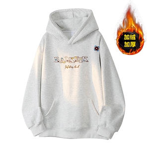 秋冬加绒卫衣连帽上衣D329-QM255-加绒P65-控98，男装卫衣，电商D329