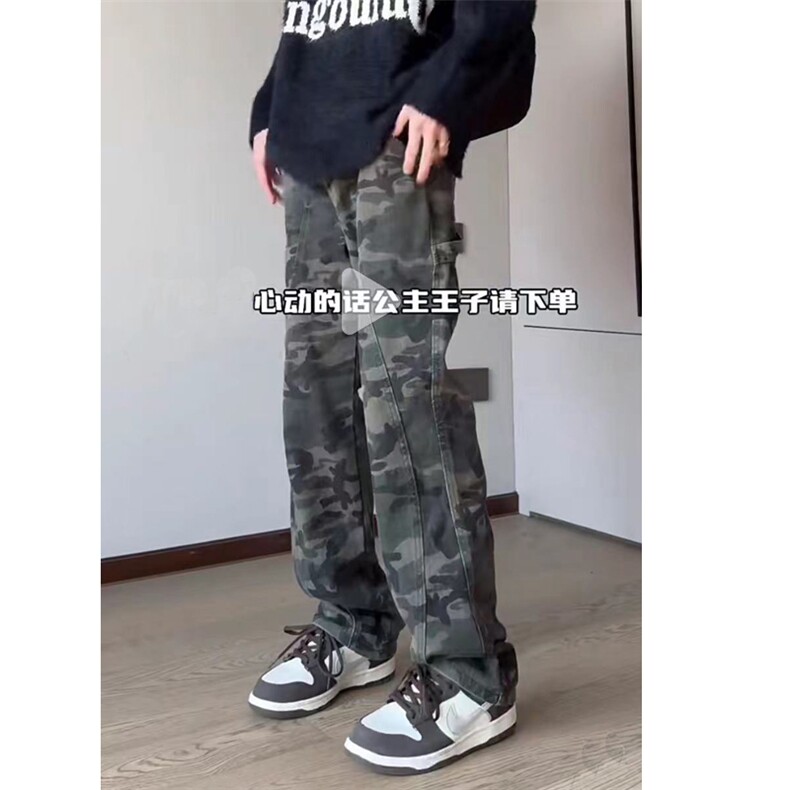 男女同款迷彩裤宽松工装裤休闲伐木裤长裤K2400-p43,男装工装外套,星座1212