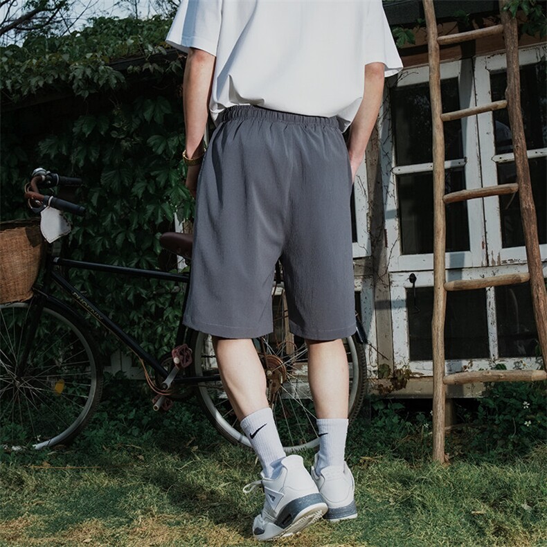 夏季潮牌凉感天丝ins美式纯色无影墙多巴胺沙滩五分裤CK2421-P20,男装牛仔裤,星座717