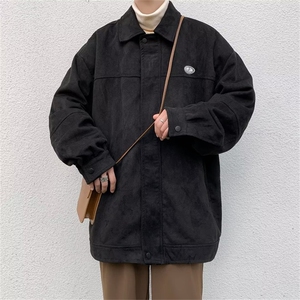 复古工装外套男秋冬美式高街潮麂皮绒夹克宽松休闲上衣J9234-P60图片