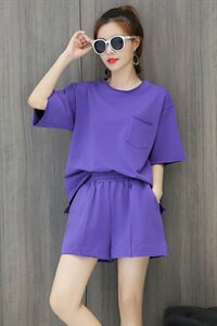 2020年夏季套装/套裙两件套气质清新修身显瘦简约百搭图片