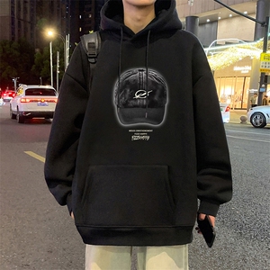 CM127连帽卫衣秋冬重磅纯棉大码外套