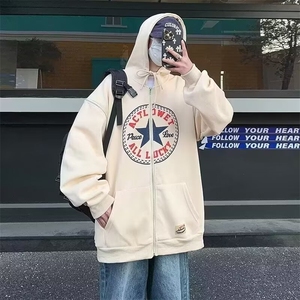 青少年韩版连帽卫衣男潮流港风潮牌宽松学生上衣服外套W11-2/P45图片