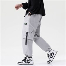 2021春季新日系大码男无影墙工装抽绳薄款九分裤休闲裤K2821-P40，男装休闲裤，电商A001