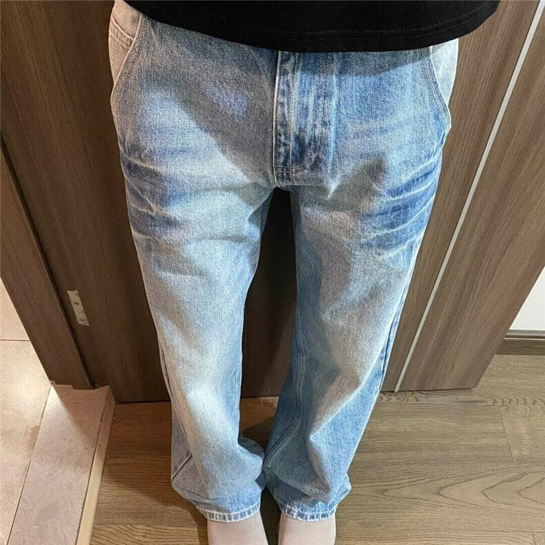 2026美式复古水洗裂纹牛仔裤男女宽松高街休闲长裤K70536-P47网图,男装牛仔裤,电商B245
