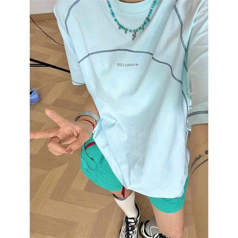 网图冰丝速干t恤男女美式凉感防嗮UP50+户外运动短袖A787-P26，男装T恤，星座1505