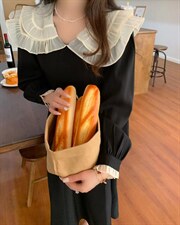 〈现货〉春季新款娃娃领连衣裙，女装连衣裙，MAN YU 蔓羽