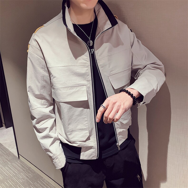 男士夹克2021春季外套时尚刺绣棒球服帅气潮流翻领新款DS314TP85,男装夹克,电商A102