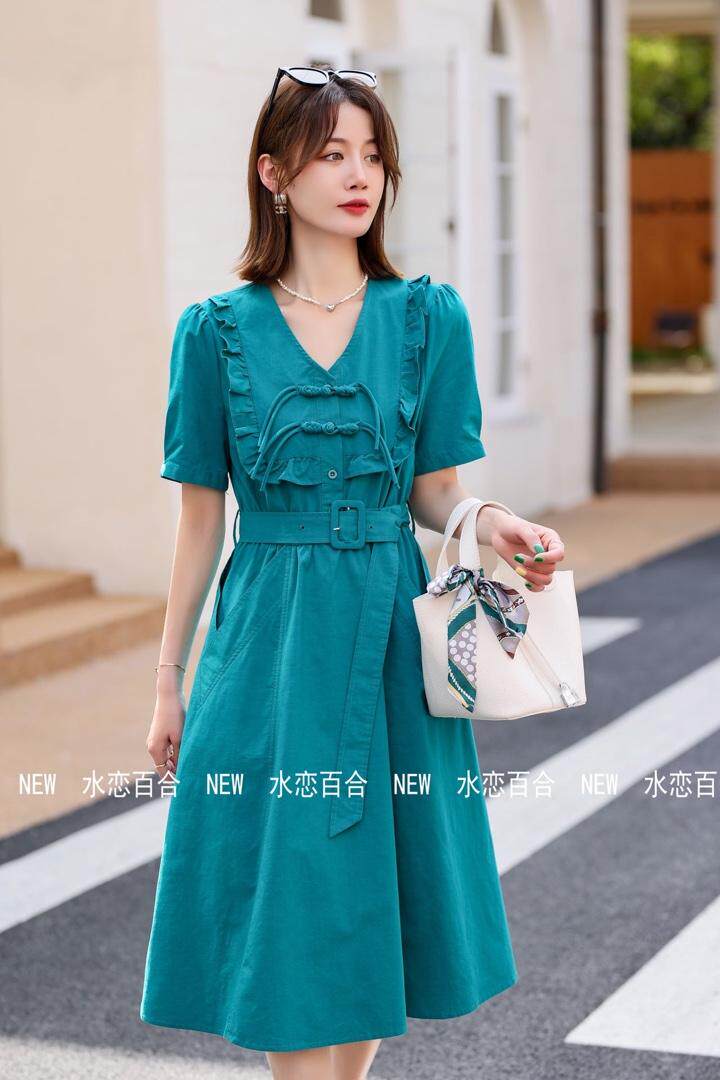 裙子，裤子，连衣裙，女装连衣裙，水恋百合