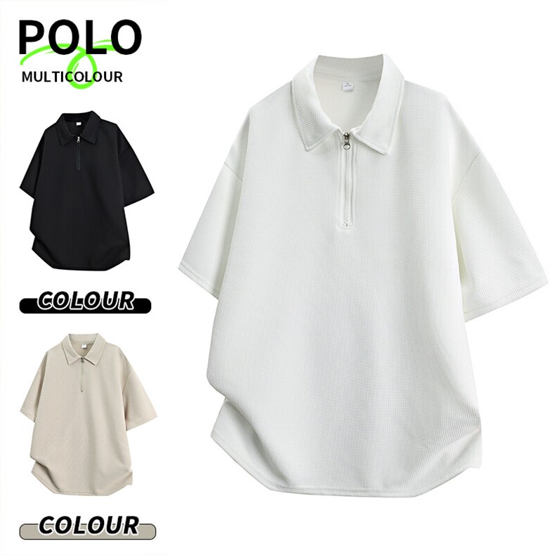 加大210斤可穿夏季新款休闲短袖T恤男宽松百搭POLO打底衫图片