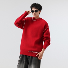 手缝拼接纯色毛衣XZ503-MY11P60控88，男装针织衫/毛衣，星座503-1