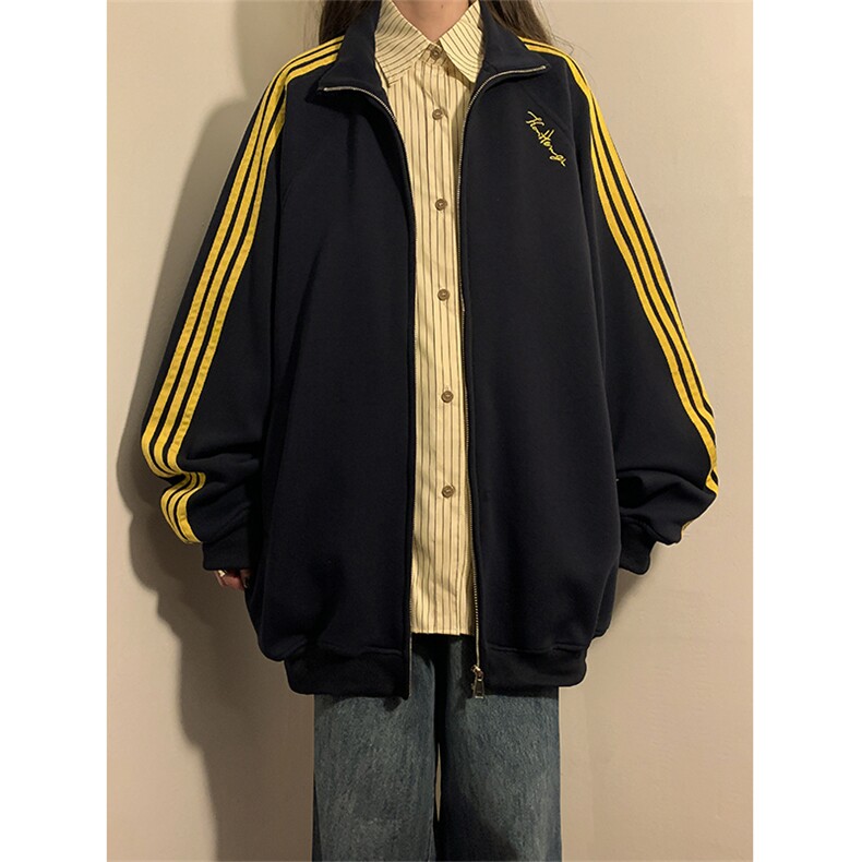 卫衣开衫男女立领外套春秋新款宽松百搭上衣XZ102B-1W2571P65,女装短外套,星座102B-1