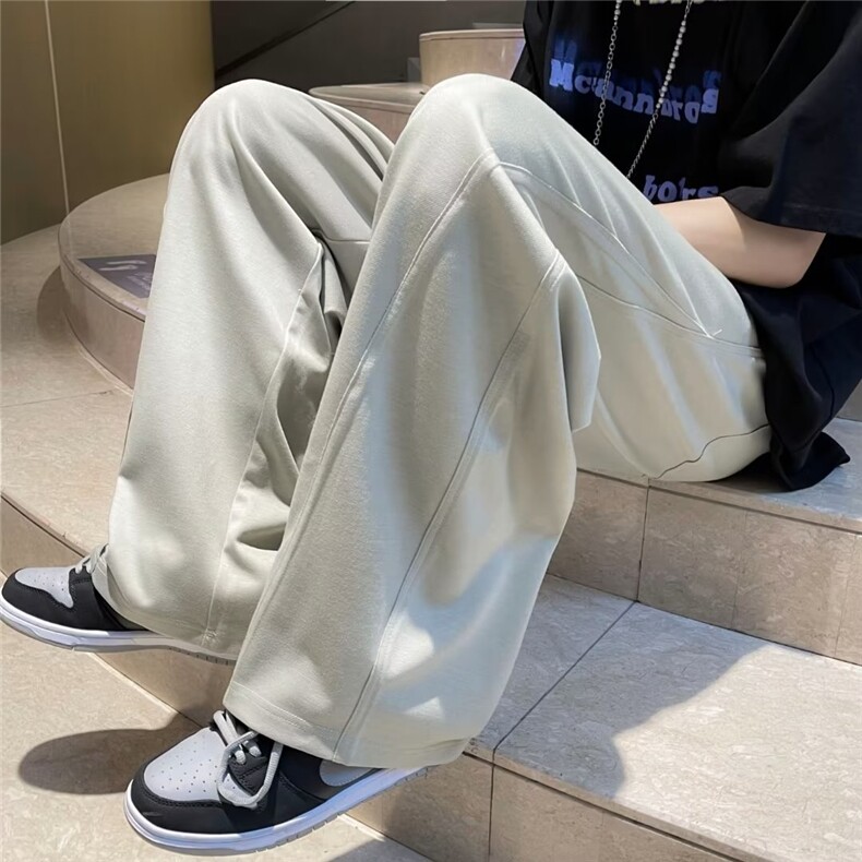 美式vibe休闲裤男秋季新款ins潮拖地抽绳卫裤宽松长裤K2154-P33图片