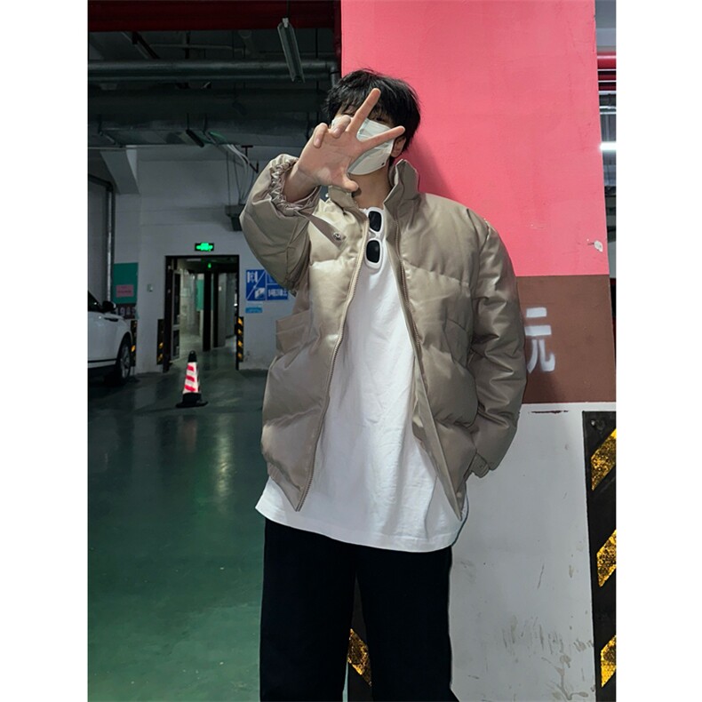 （自家图）棉衣男冬季新款宽松加厚ins潮纯色棉服外套LR361-P125,男装棉衣,星座1109-3