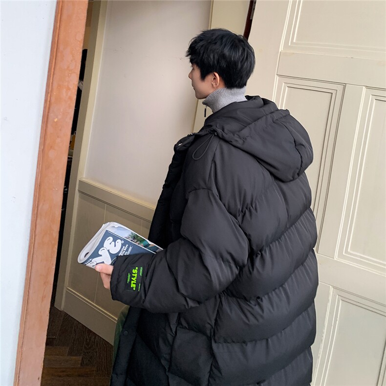 港风酒店中长款横条棉衣男连帽棉衣男外套男8719P135控188,男装棉衣,星座226-1