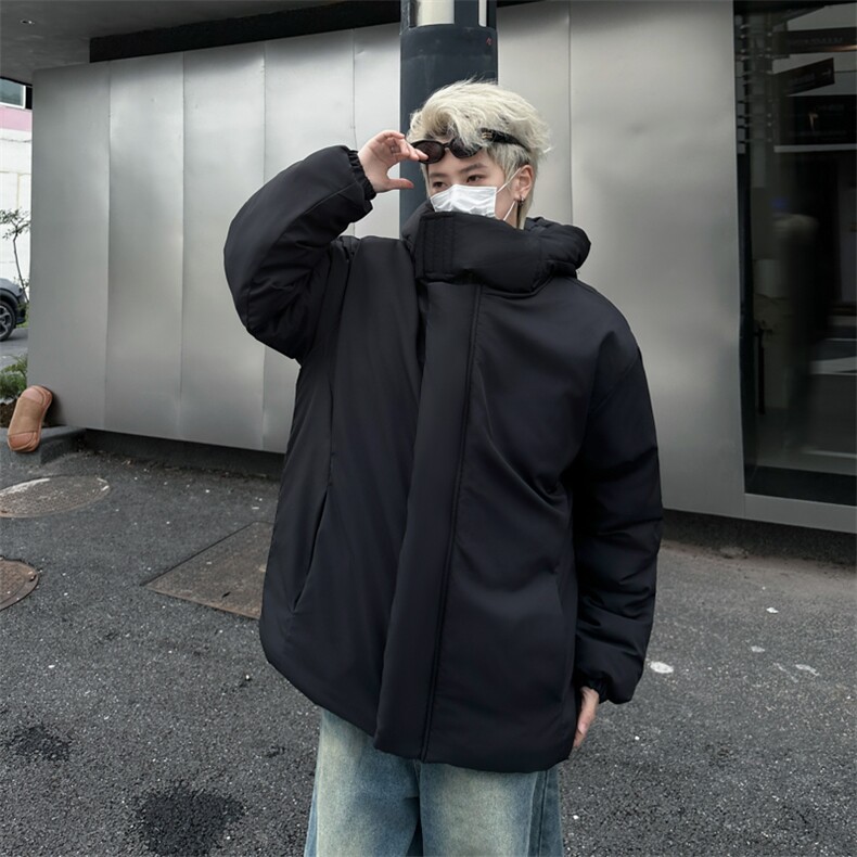 美式机能冲锋棉衣外套男冬季羽绒棉服保暖面包服高领大帽子派克服,男装棉衣,星座410-7