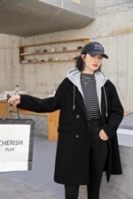 秋冬新款-韩版假两件戴帽大衣，其它，依歌贝诺