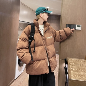 麂皮绒印花棉衣外套男冬季加厚羽绒棉服青少年保暖棉袄MY323-P115图片
