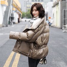 短款羽绒服女2021冬季新款韩版加厚小个子宽松休闲羽绒衣外套保暖，女装羽绒服，素月