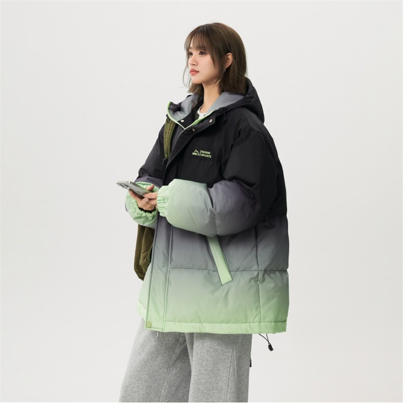 XZ-230-1MY701中性风简约轻奢百搭扎染渐变休闲连帽棉服P118控158,男装棉衣,星座230-1