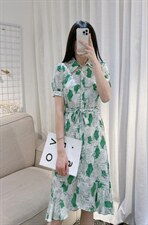 DINOBIENS【现货】夏季新款定制复古花连衣裙，女装连衣裙，迪诺比亚