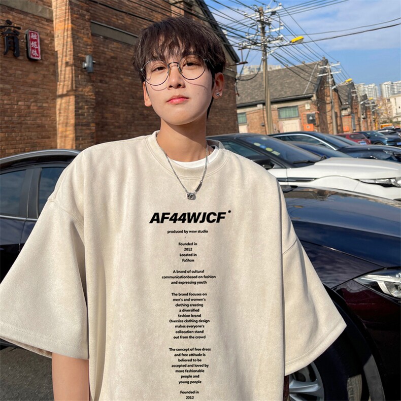 量大优供视频重磅麂皮绒短袖T恤男JPDX221-特P19，男装T恤，电商B367