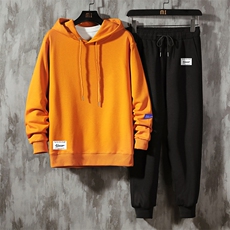 TL8062-P80连帽卫衣套装男运动套装两件套长袖运动服，男装休闲套装，电商A040A