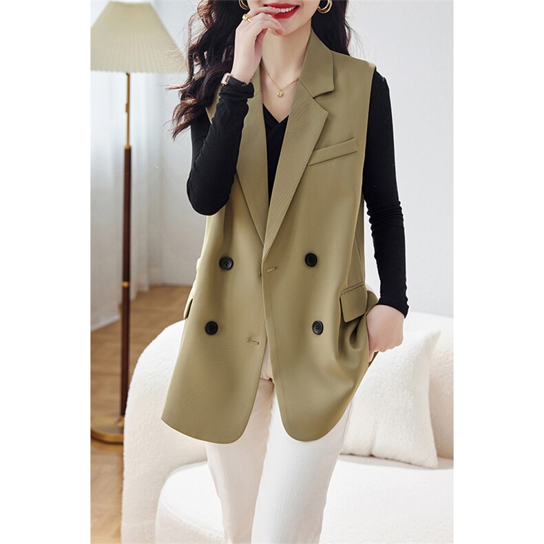 2023春装新款时尚潮流简约气质百搭马甲外套，女装马甲，姿萝菲