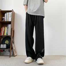 夏季新中式风垂感长裤2024新款直筒休闲西装裤男现货K7847-P32，男装西裤，星座512-3