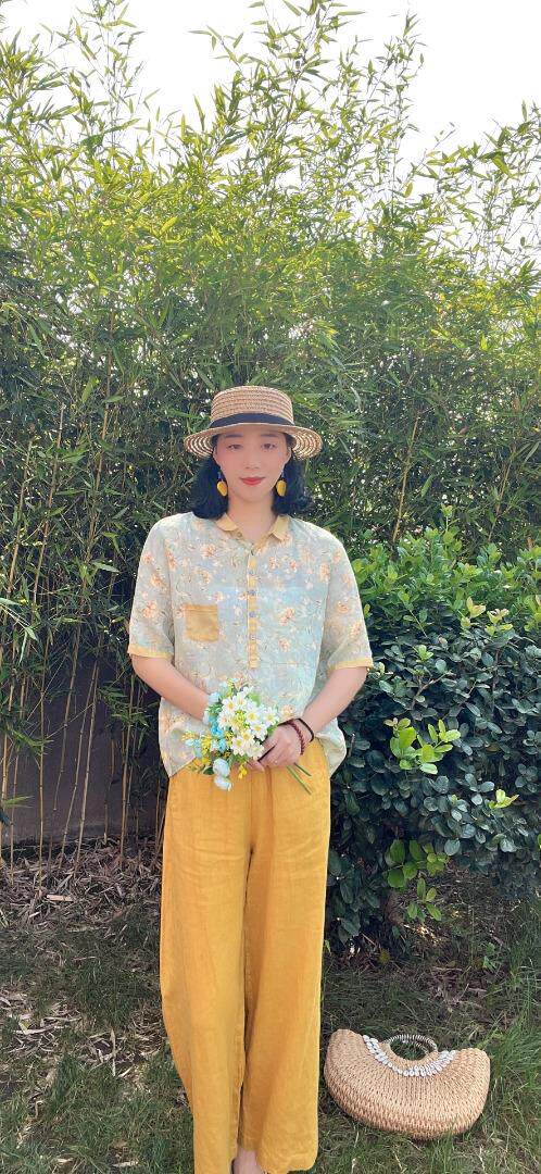 纯苎连衣裙小衫裤子裙子衬衣 时尚风 风淑女风休闲风，女装连衣裙，川哲