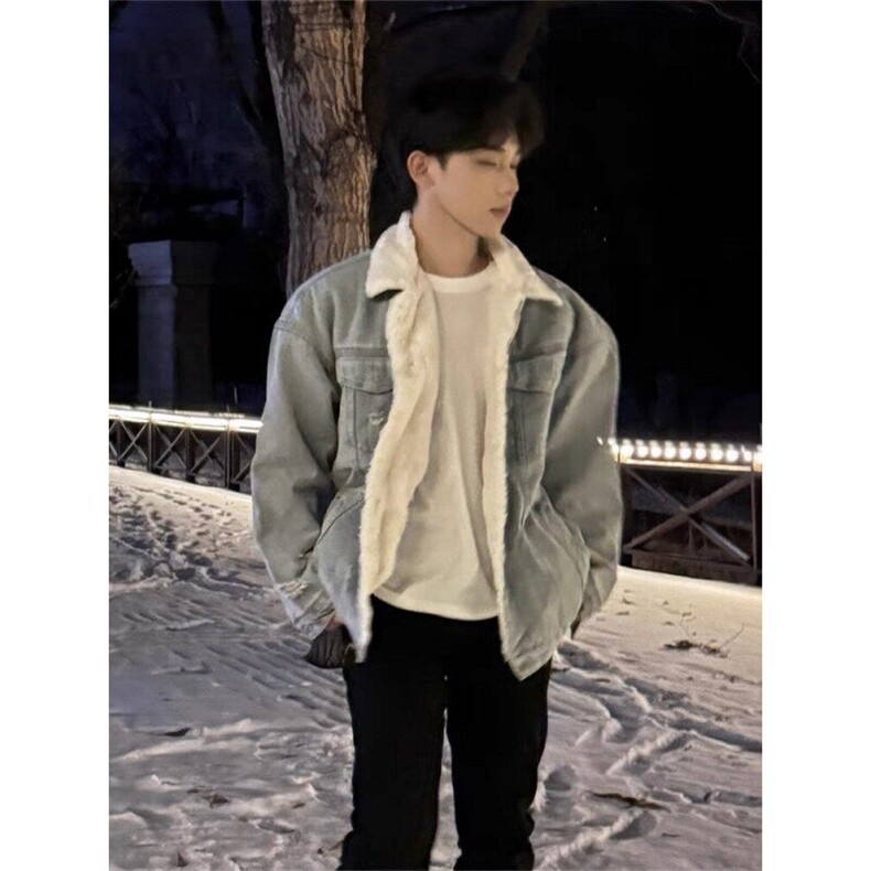 羊羔绒牛仔夹棉棉衣外套ZM0148-P100,男装棉衣,星座313A(原308A-2)