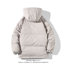 港风ins羽绒服男女同款带帽字母印花白鸭绒Y5813-P190【特价】，男装羽绒服，电商A007