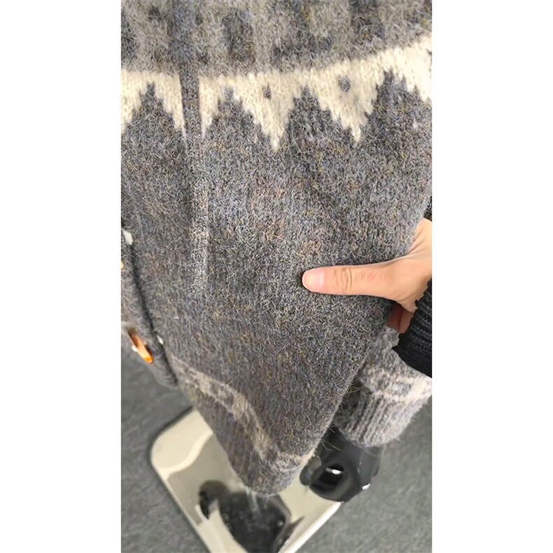 重磅秋冬北极绒开衫毛衣美式复古休闲慵懒风牛角扣针织衫连帽外套,男装针织衫/毛衣,电商A486-1
