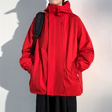 朱雀红软壳冲锋衣女款连帽美式机能工装外套户外登山服防水风夹克，男装夹克，电商A266