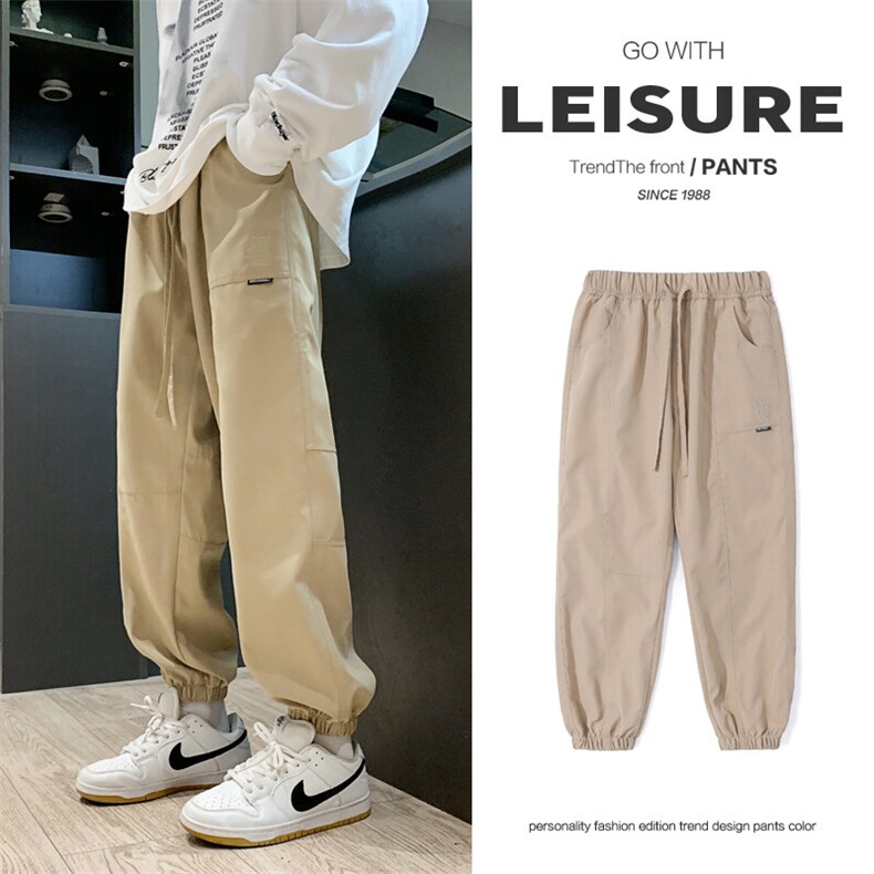 春季新款束脚休闲裤男士宽松运动卫裤束脚裤男款A168-ML626-TP38，男装休闲裤，电商A168