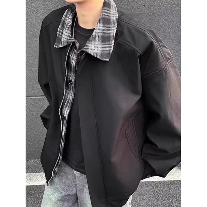 现货JY189-P62 高街潮牌港风日系原宿风韩版潮流宽松夹克 网图图片