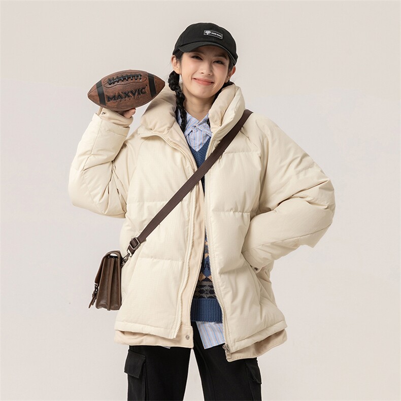 新标白鸭绒简约休闲立领外套纯色加厚羽绒服ESY0221-P205,男装羽绒服,电商B306