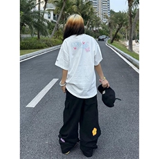 美式复古刺绣做旧水洗工装裤男女多口袋阔腿裤情侣潮，男装工装外套，四季星座505