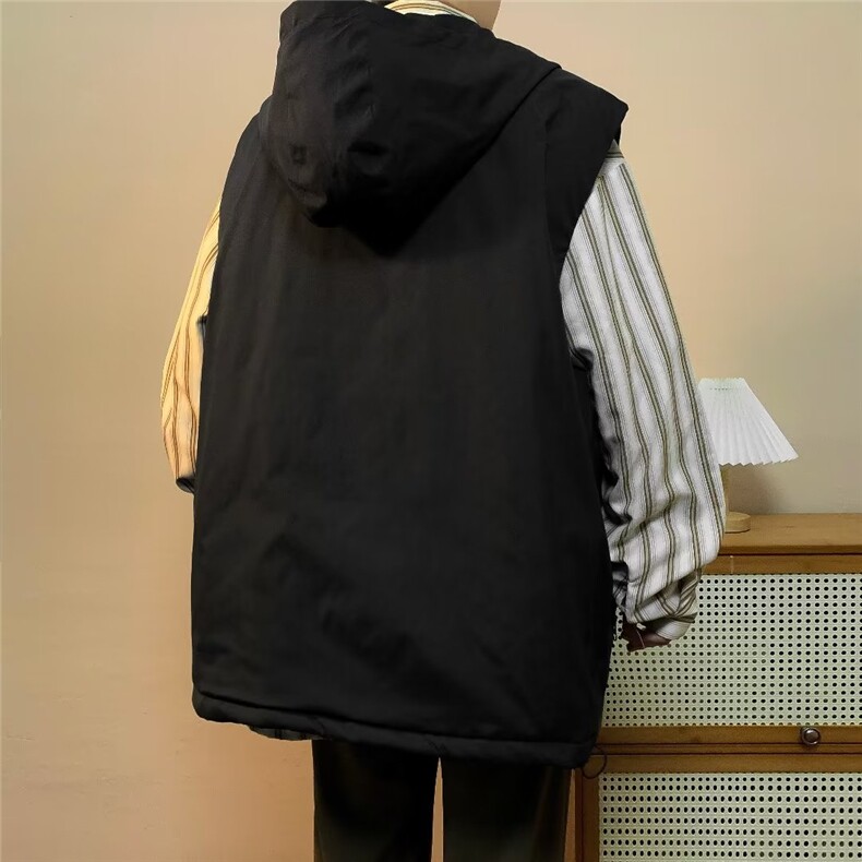 原宿秋季纯色男百搭潮新款宽松型加棉马甲M73P65,男装背心/马甲,星座1116-2