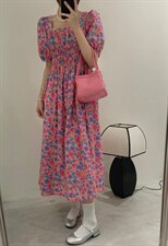 碎花清新连衣裙，女装连衣裙，raver