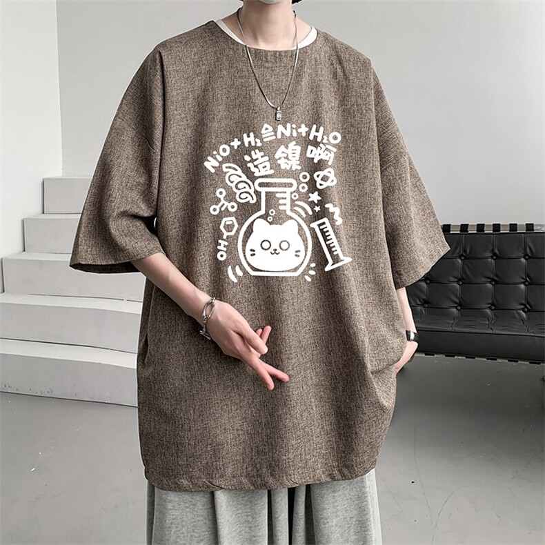 风复古亚麻短袖男棉麻t恤男半袖ZT71421-P35,男装T恤,电商A040