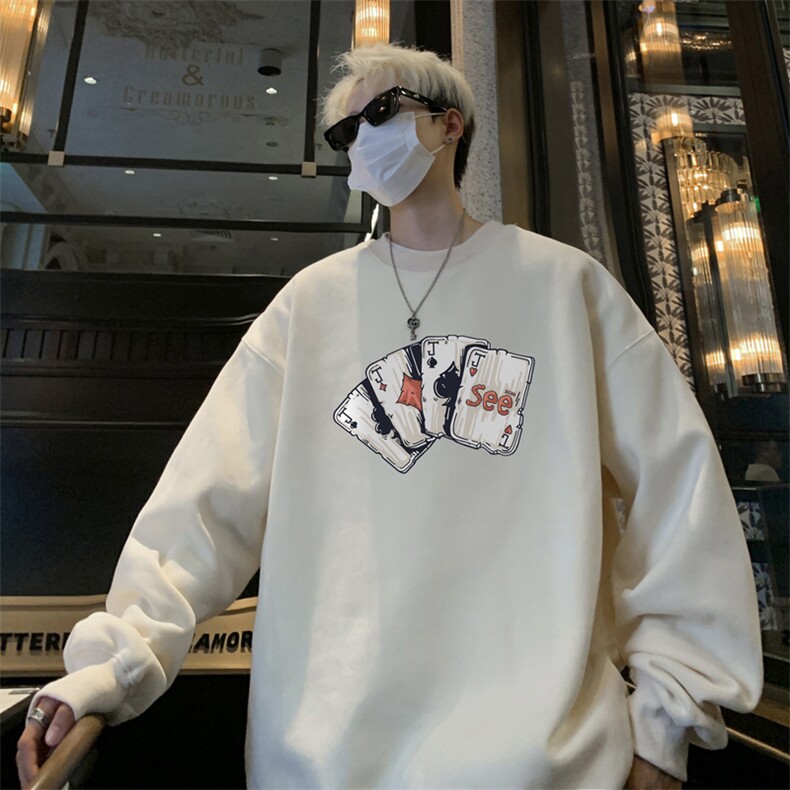 ！圆领卫衣男装港风长袖t恤男外套男WY542-特P23,男装T恤,电商B371